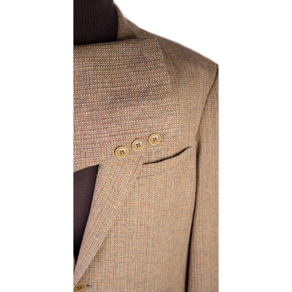 TerritoryAhead Mens Blazer Sport Coat Three Button Casual Jacket 44R Silk Suits - Picture 6 of 12